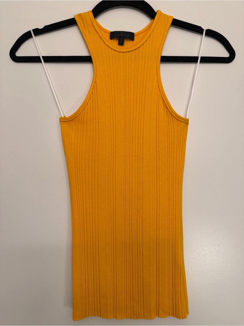 The Range NWOT Yellow Orange Ribbed Racerback Tank Top Size XS